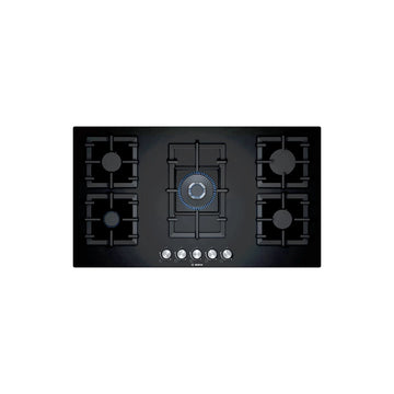 BOSCH Tempered Glass Gas Hob 90 cm Black PPQ9B6O90M