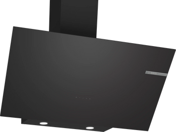 Bosch Series 4 wall-mounted cooker hood with metal grease filter 90cm , Black