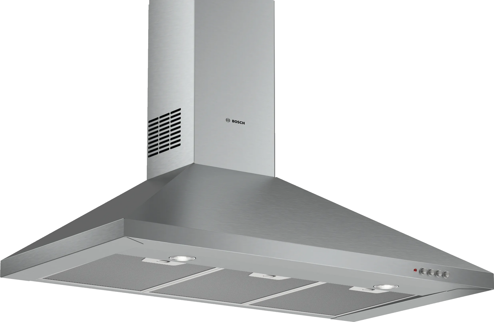 Bosch Series 2 wall-mounted cooker hood with maximum air extraction at low noise  90cm Stainless steel