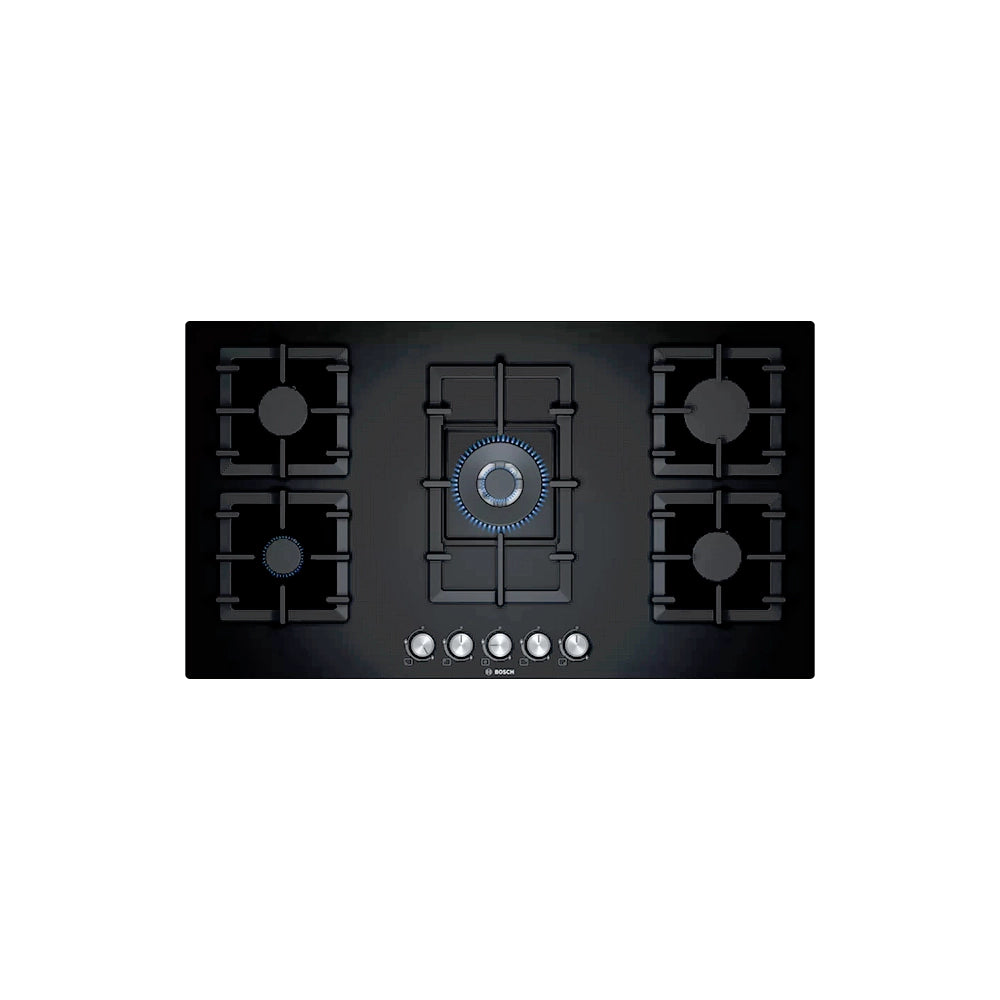BOSCH Tempered Glass Gas Hob 90 cm Black PPQ9B6O90M