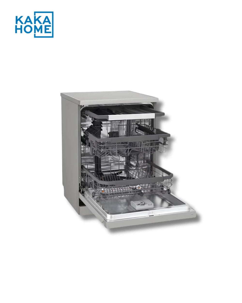 DFC435FP dishwasher tilted view with door open