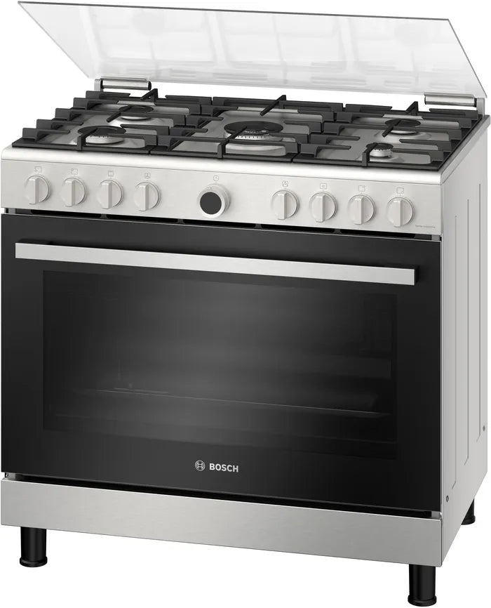 Bosch 125L Oven Series 2 Gas Range Cooker Stainless Steel HGV1D0V50M