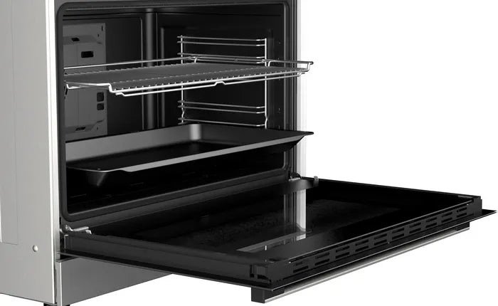 Bosch Series 6 Gas Range Cooker with 147 liter oven Stainless Steel 90×60cm HGW3ASQ50M