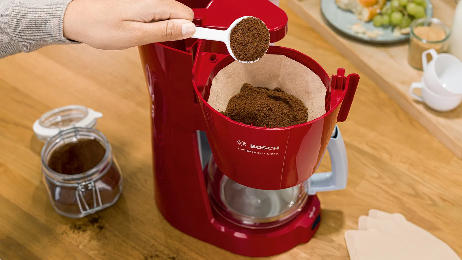 Bosch 1.25L Coffee Maker with a Powerful 1100-watt heating, Drip stop & Auto-off