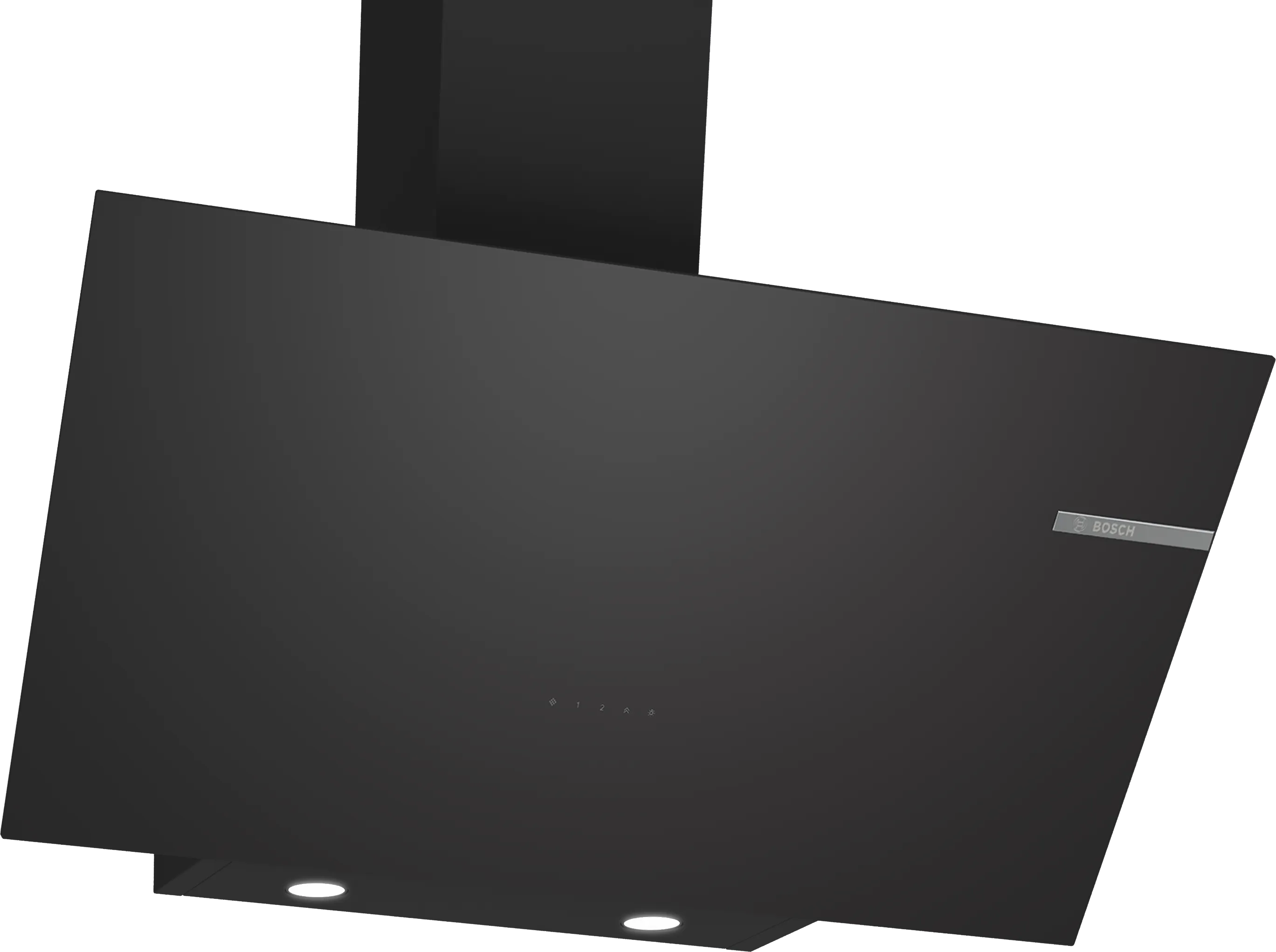 Bosch Series 4 wall-mounted cooker hood with metal grease filter 90cm , Black