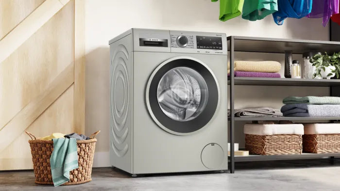 Bosch 10 kg Series 4 Front Loading Washing Machine with Iron Steam Assist, Silver WGA2540XSGC