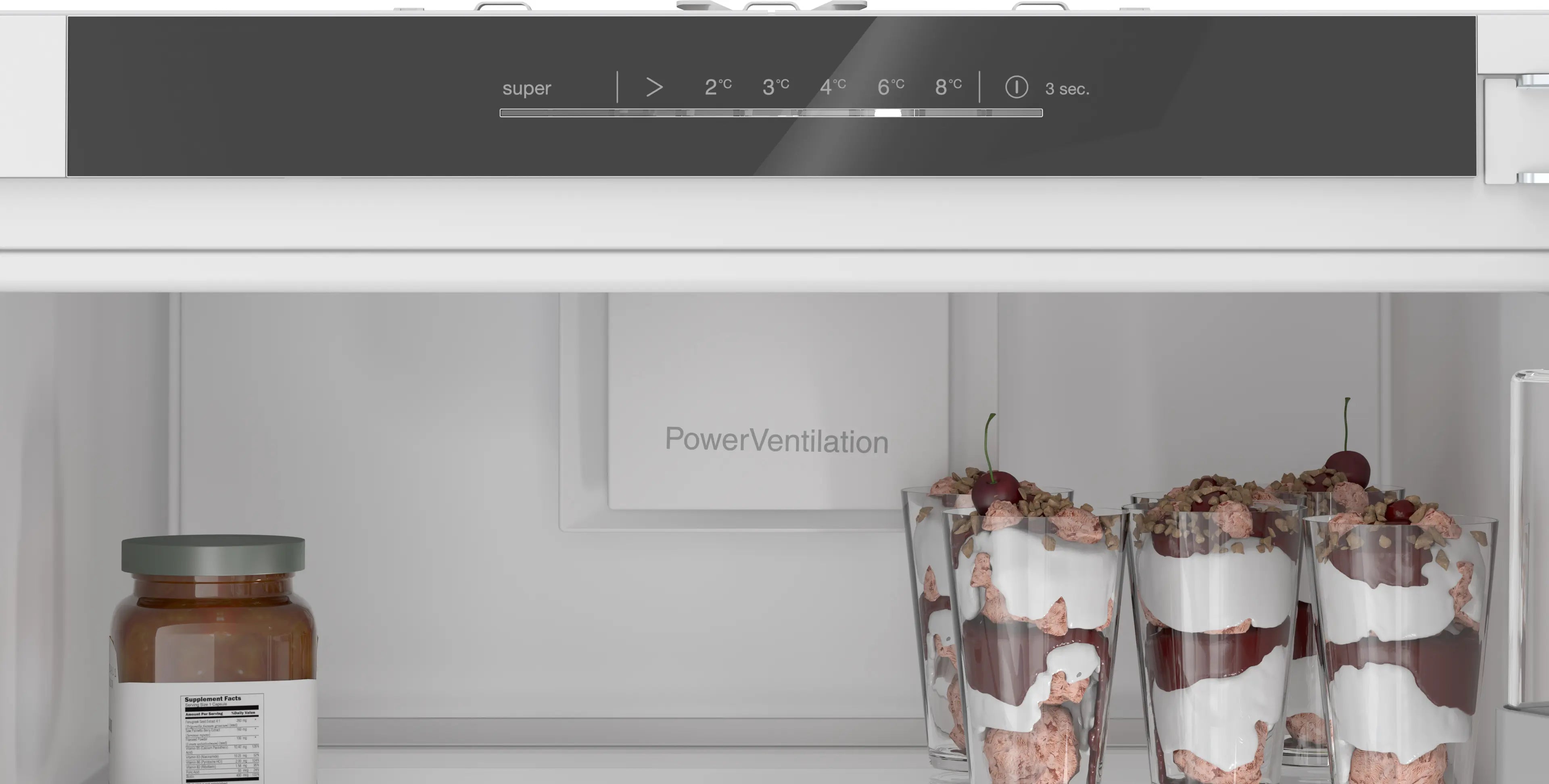 Bosch Series 6, Built-in-fridge, 321 liters, 177.2 x 55.8 cm KIR81AFD0M
