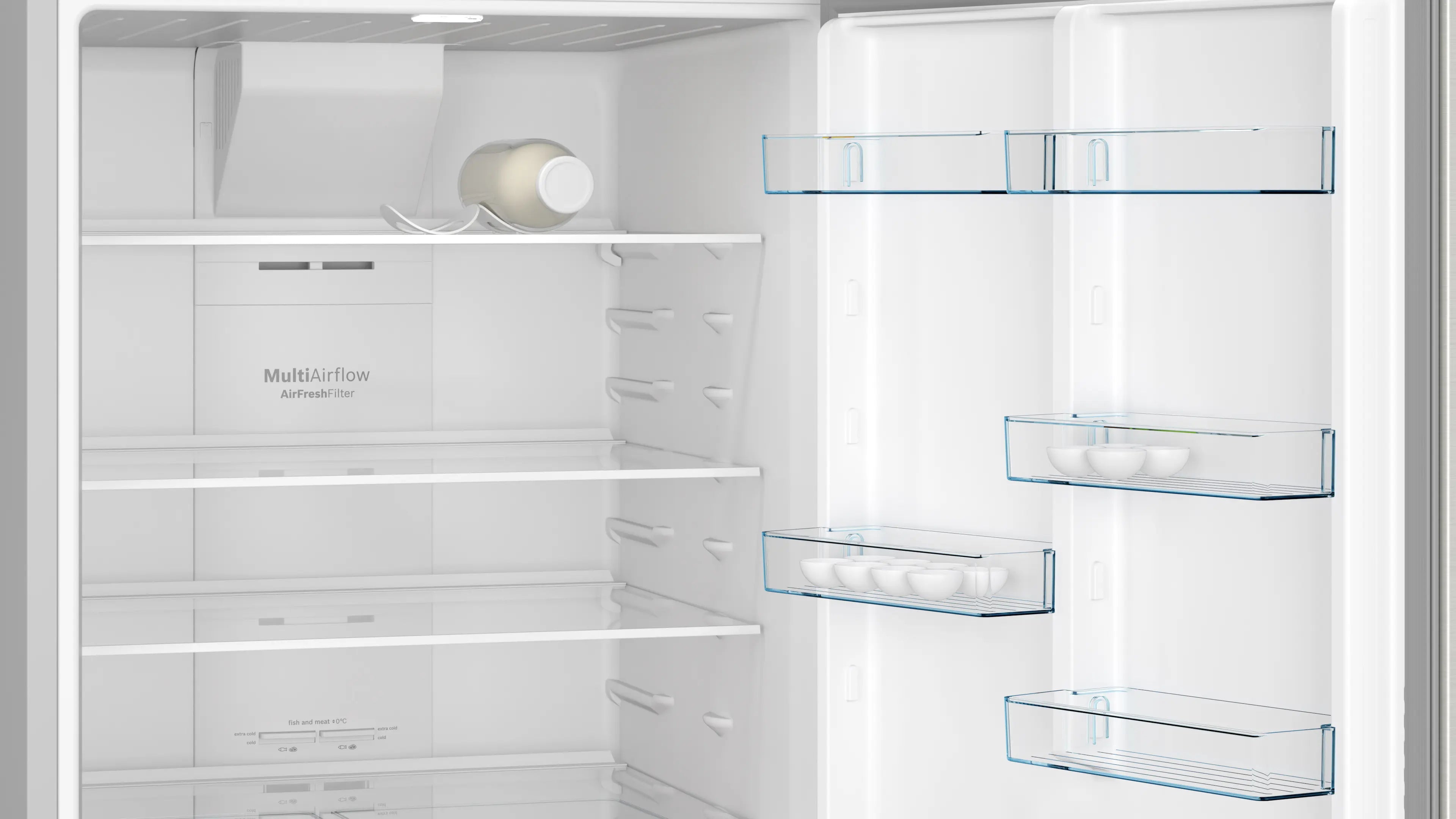 Bosch Series 4, 581 Liter Refrigerator, 186 x 75 cm, Brushed steel, KDN76XIE0M