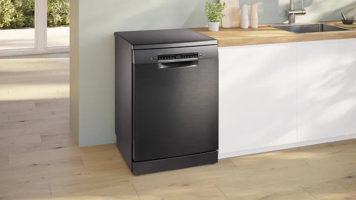 Bosch Series 4 14 Place Free-Standing Dishwasher 60 cm Brushed Black Steel FSMS4HMC65