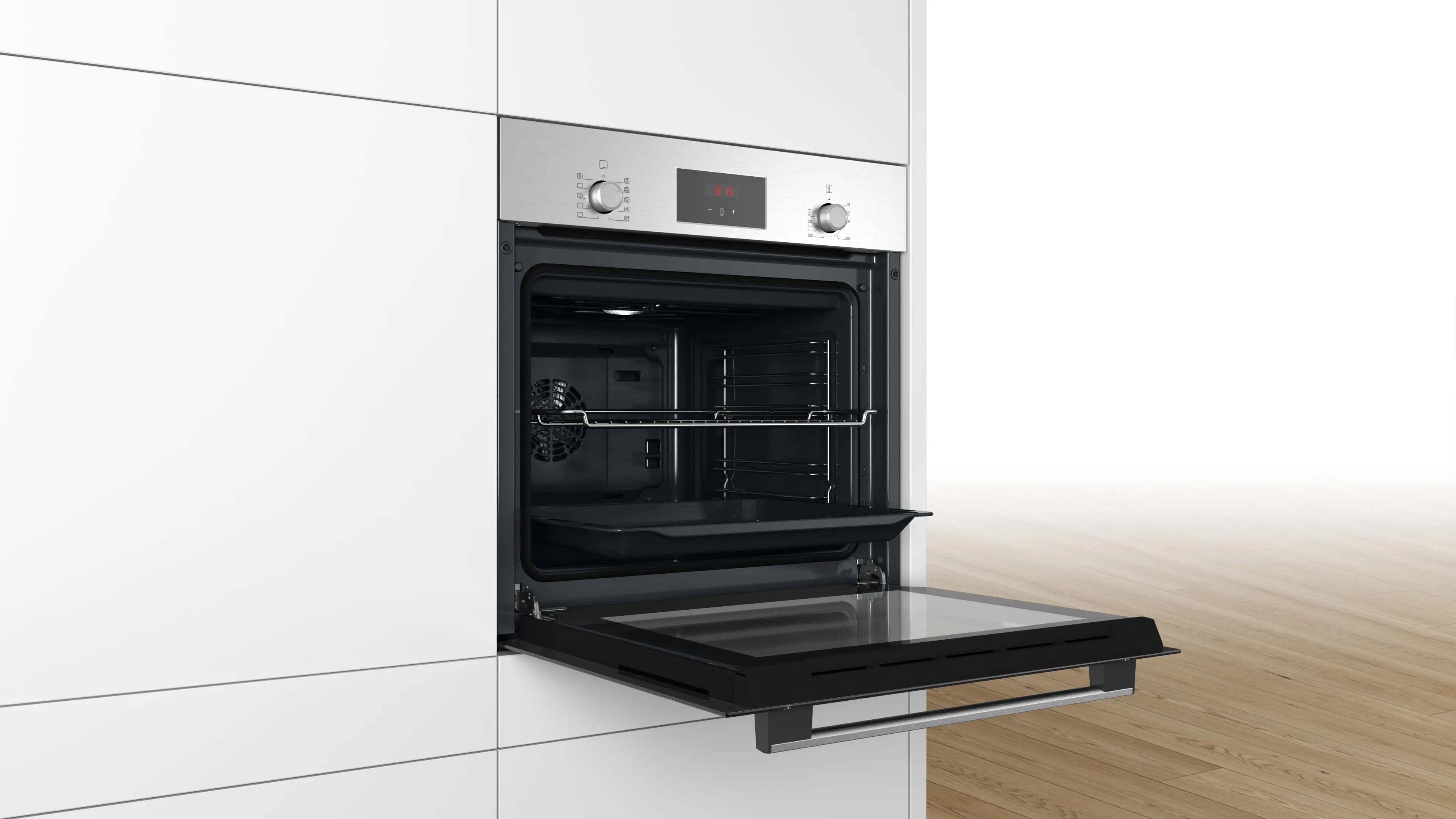 Bosch Series 2 Built-in oven, 66 L,  60 x 60 cm Stainless steel HBF512BS1M