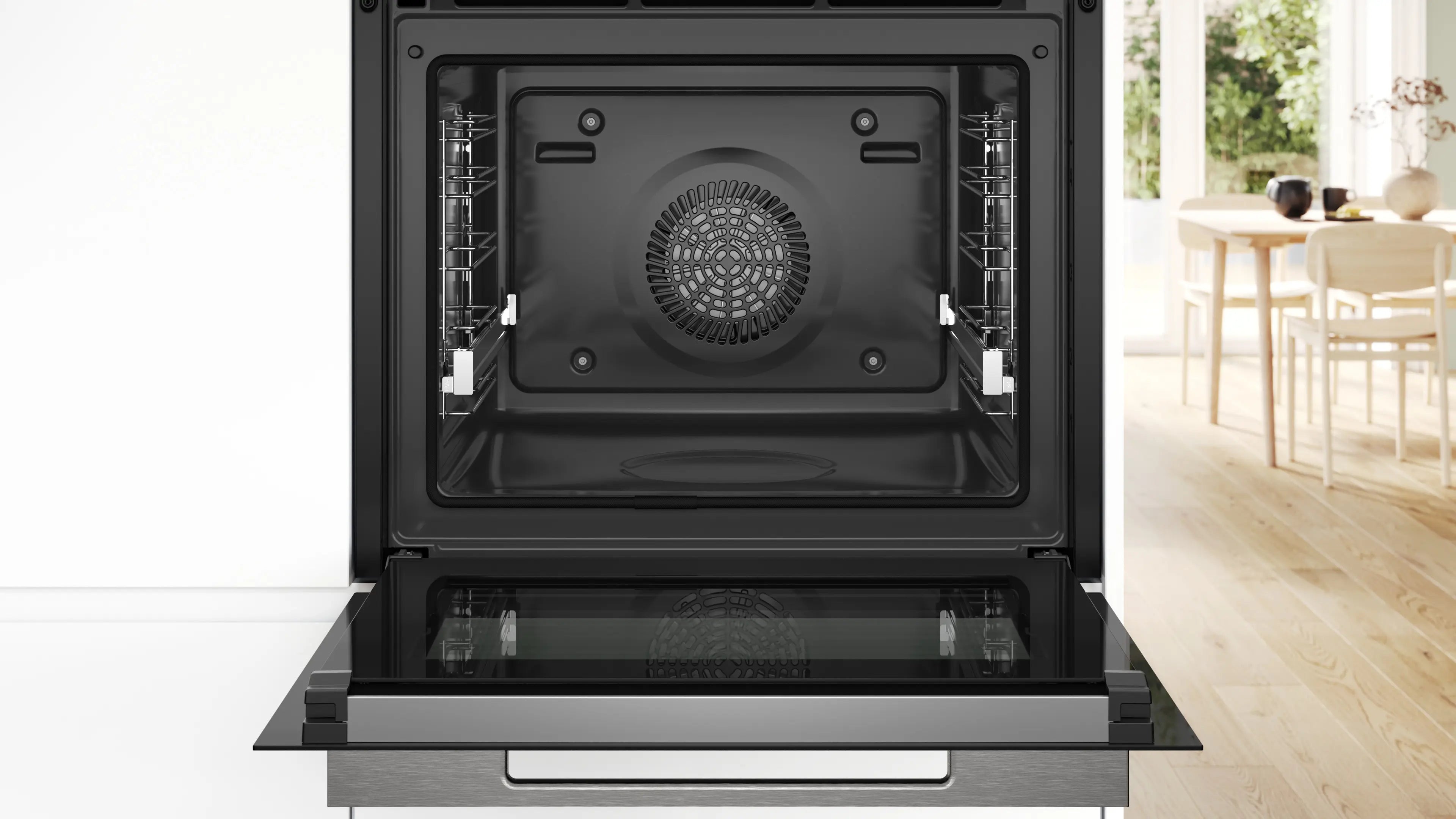 Bosch Series 8, Built-in oven, 71 L, 60 x 60 cm, Black HBG776NB1M
