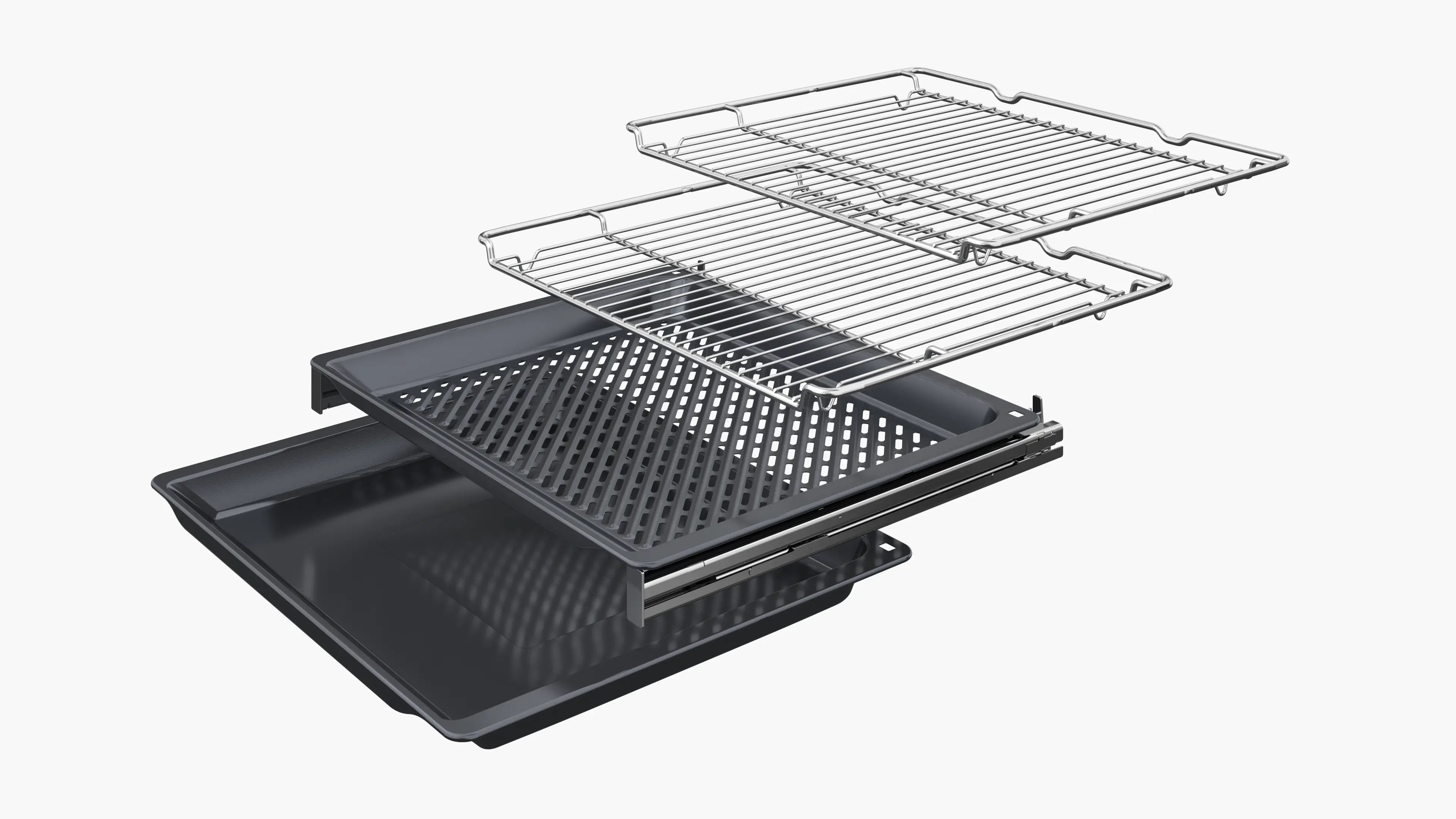 Bosch Series 8, Built-in oven, 71 L, 60 x 60 cm, Black HBG776NB1M