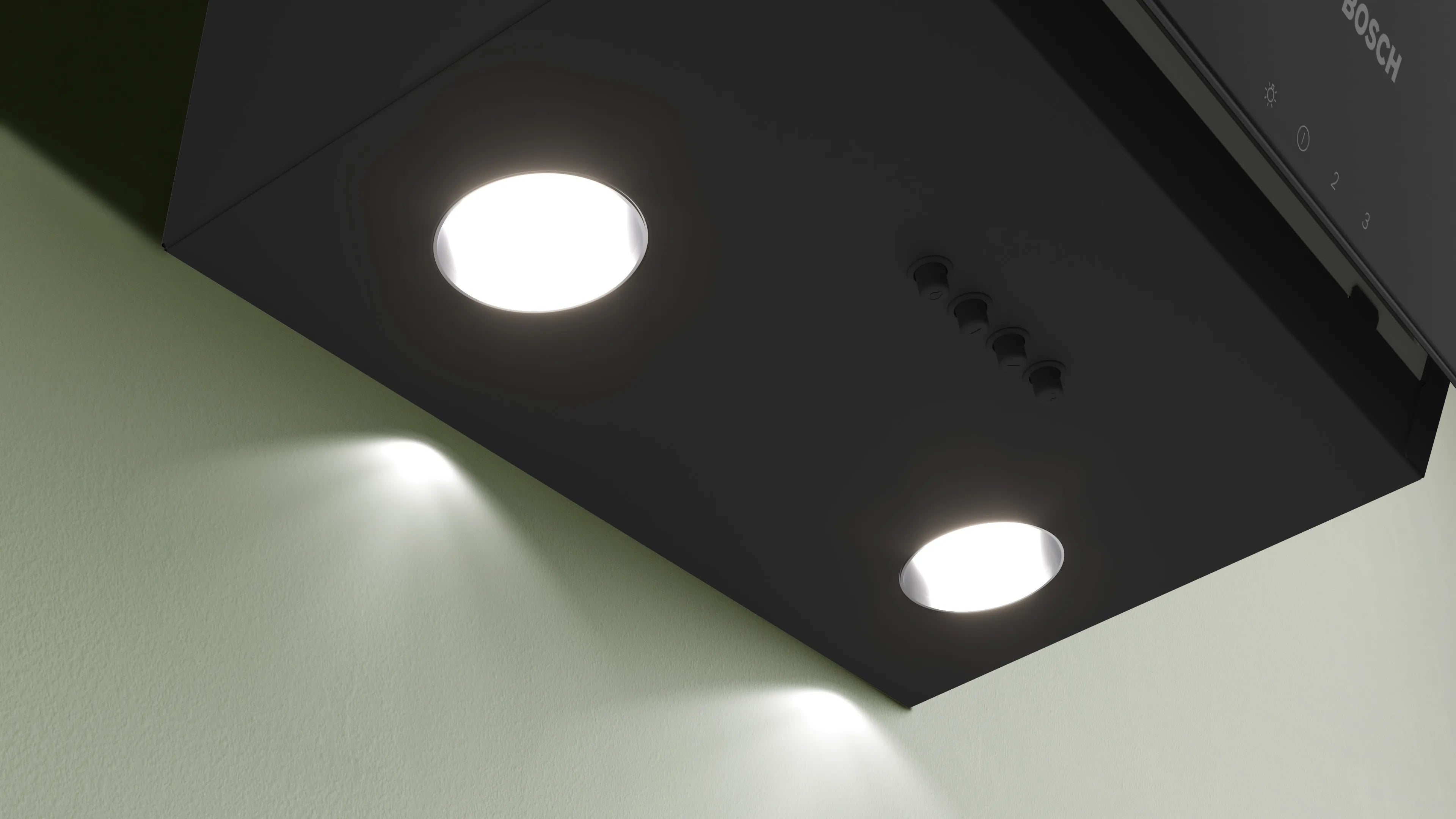 Bosch Series 2 wall-mounted cooker hood Provides max energy-saving 60cm glass, Black