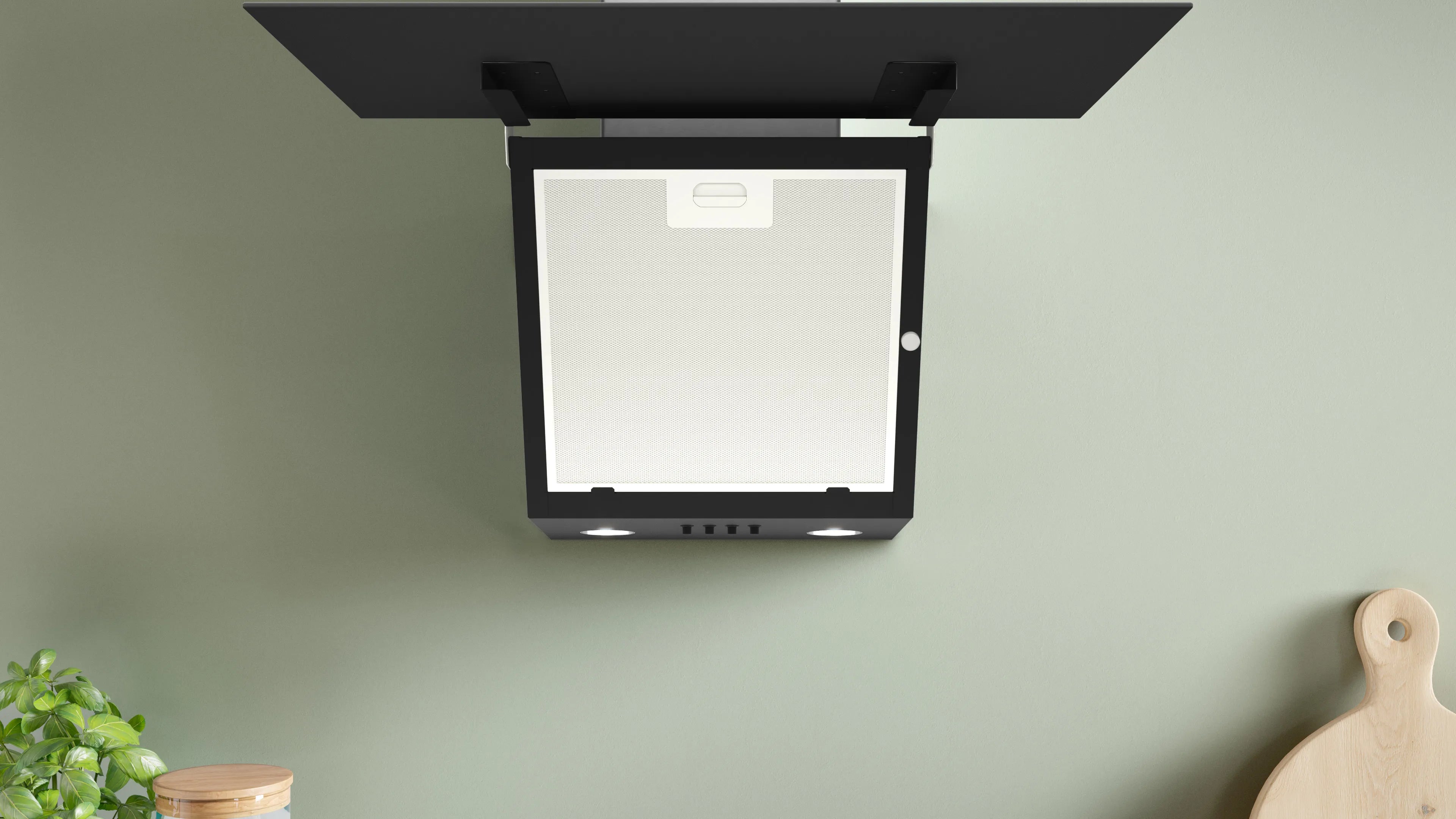 Bosch Series 2 wall-mounted cooker hood Provides max energy-saving 60cm glass, Black