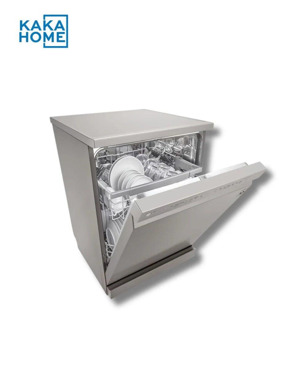 LG DFB512FP dishwasher upper view with door half open