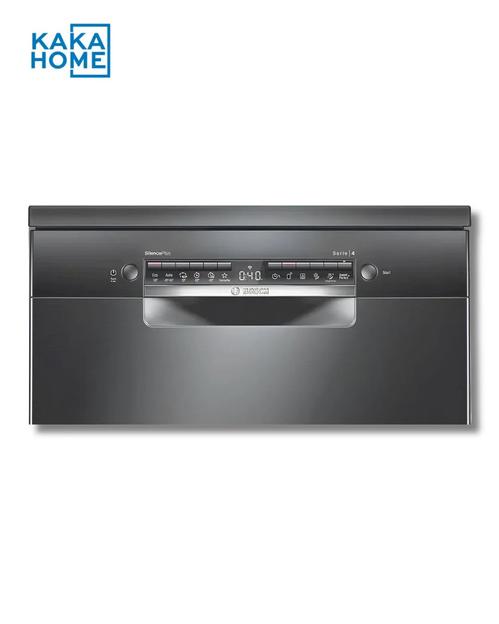 Bosch SMS4HMC65M dishwasher top control panel view
