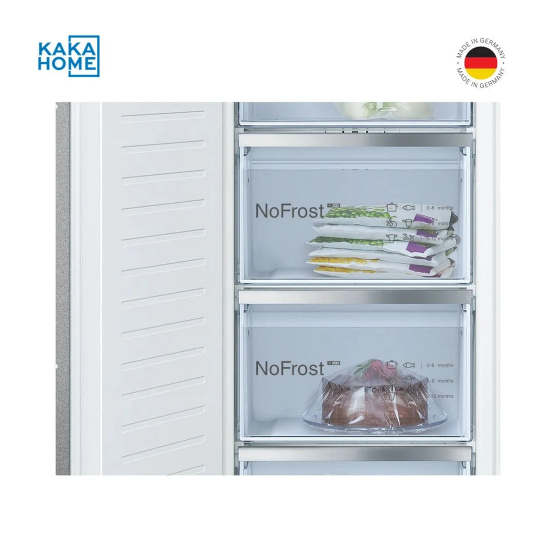 Bosch Gin81aee0m Freezer With Door Fully Open Showing Interior