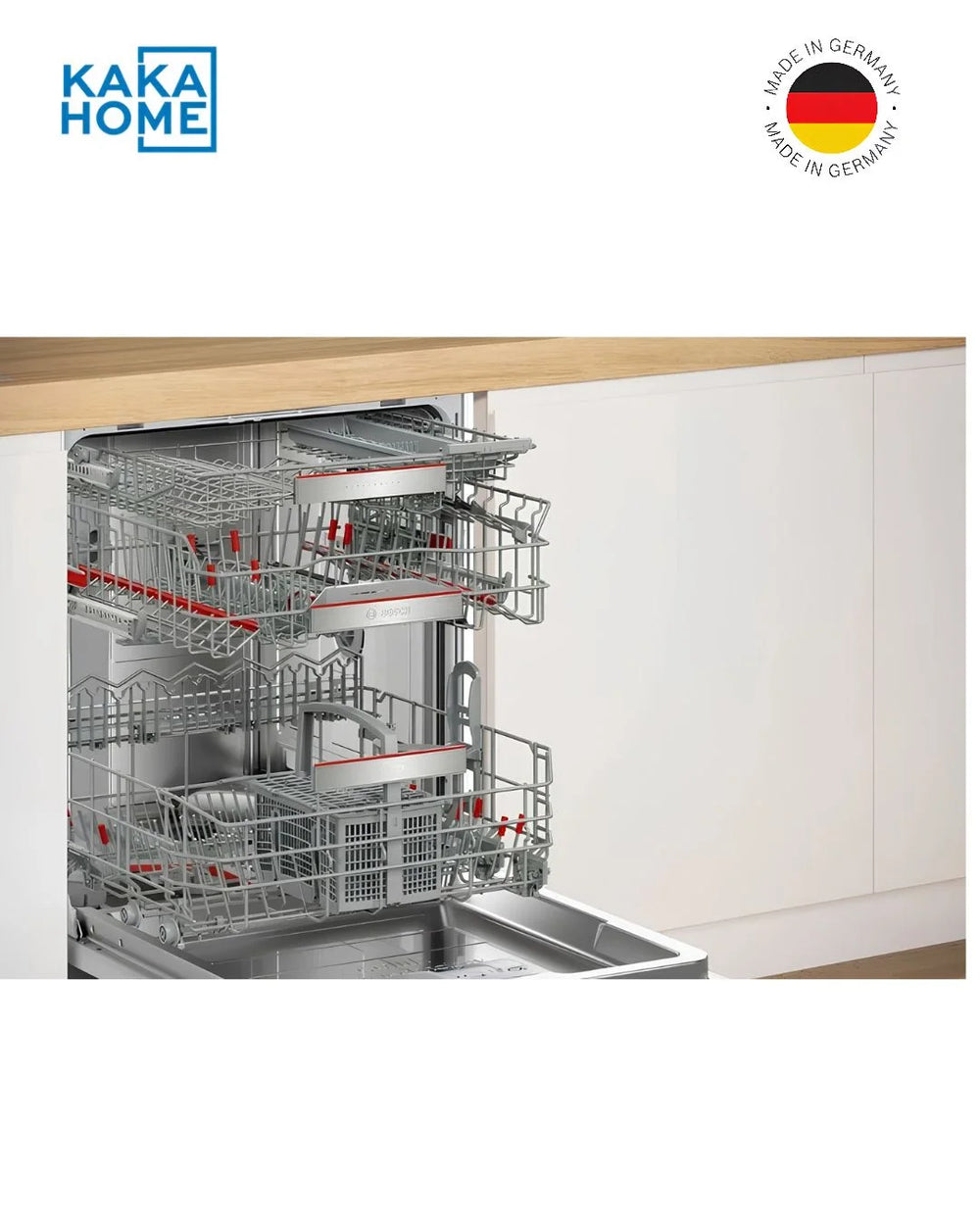 Bosch SMV8ZDX86M dishwasher interior rack view