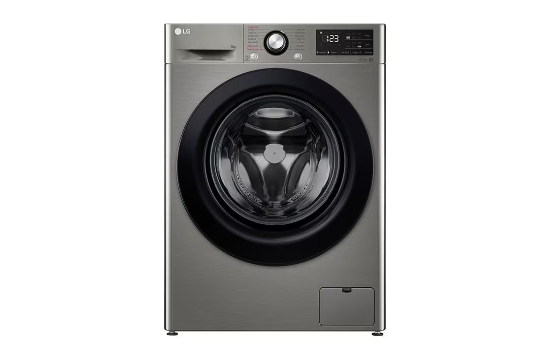 LG 9 kg Front-Load Washer with AI DD™, Steam™ Gray F4R3VYG6P
