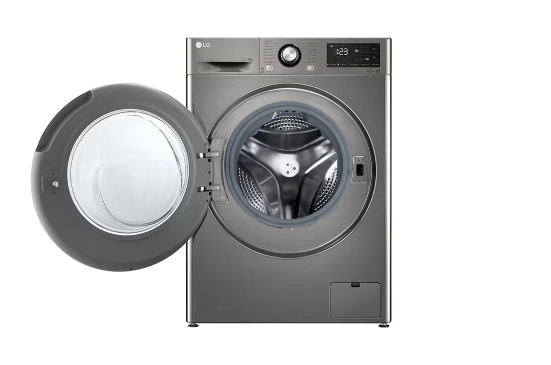 LG 9 kg Front-Load Washer with AI DD™, Steam™ Gray F4R3VYG6P
