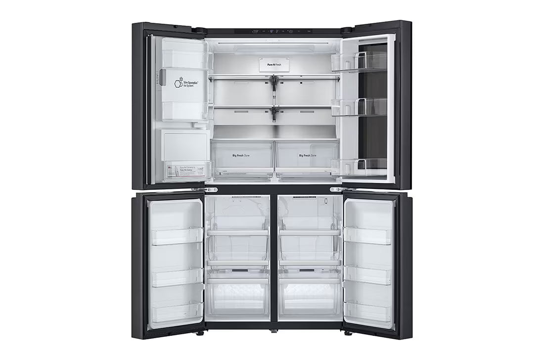 LG 571 L French-Door Refrigerator InstaView® Essence Black Steel GR-X24FFCAB