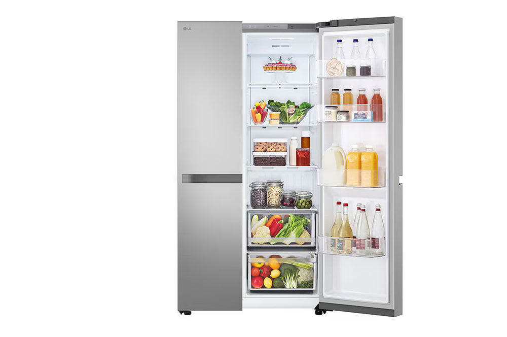 LG LinearCooling 658L Side-by-Side Refrigerator, Prime Silver GR-B267KLJW
