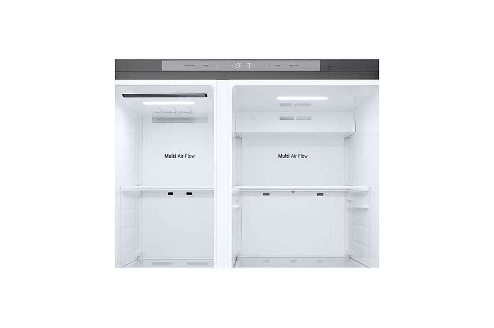 LG LinearCooling 658L Side-by-Side Refrigerator, Prime Silver GR-B267KLJW