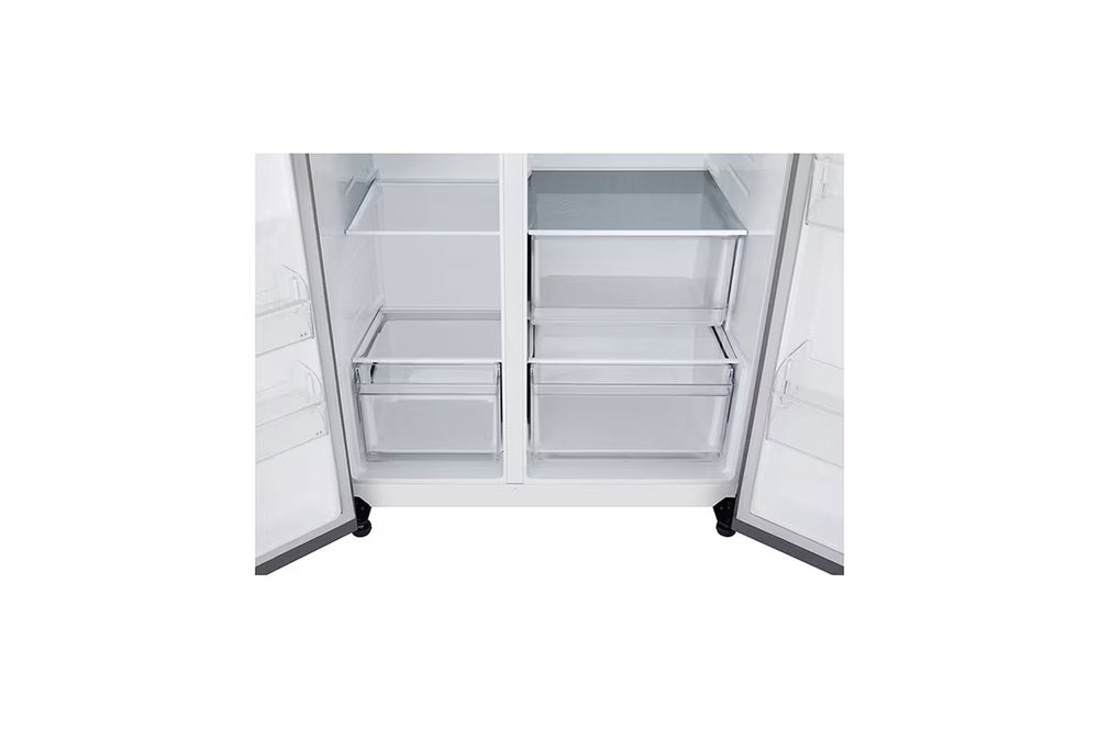 LG LinearCooling 658L Side-by-Side Refrigerator, Prime Silver GR-B267KLJW
