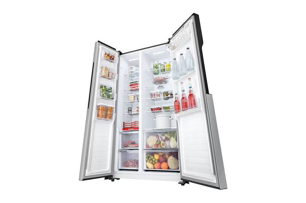 LG 509L Side-by-Side Refrigerator with Multi Air Flow, Silver GR-FB587PQAM