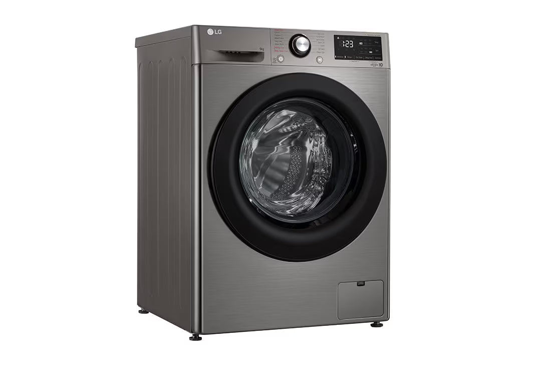 LG 9 kg Front-Load Washer with AI DD™, Steam™ Gray F4R3VYG6P