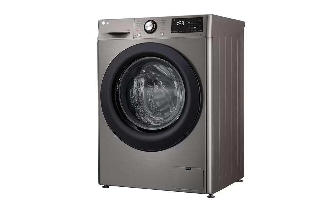 LG 9 kg Front-Load Washer with AI DD™, Steam™ Gray F4R3VYG6P