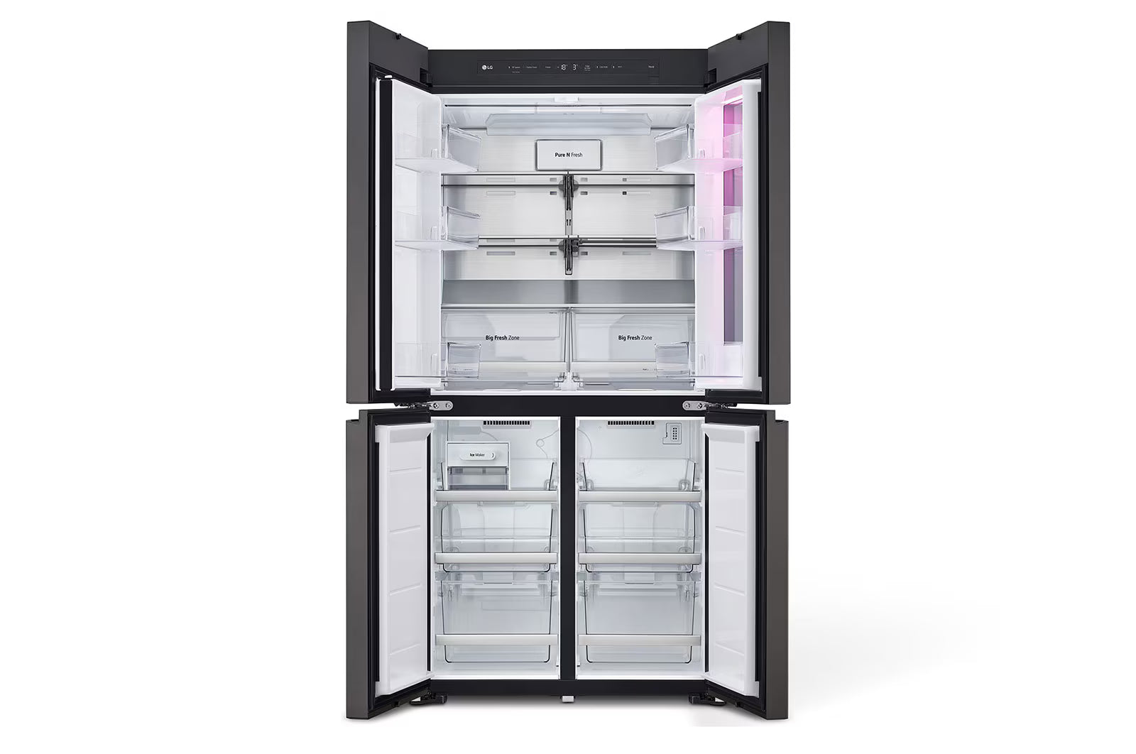 LG MoodUP® French Door Refrigerator 685 Liters Colour-Changeable LED Doors & InstaView GR-A34FDMKB