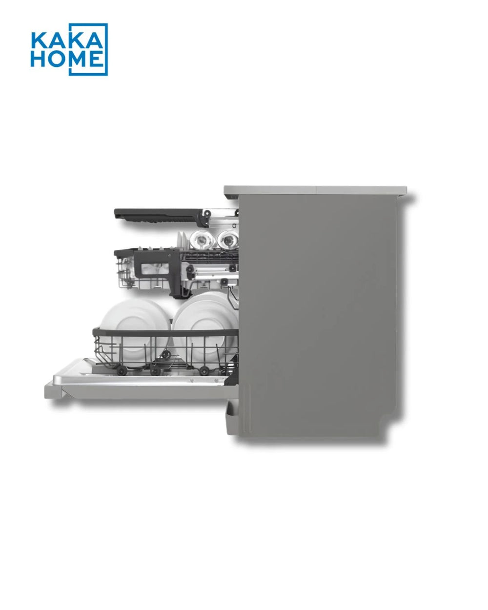 LG DFC435FP side view with door open