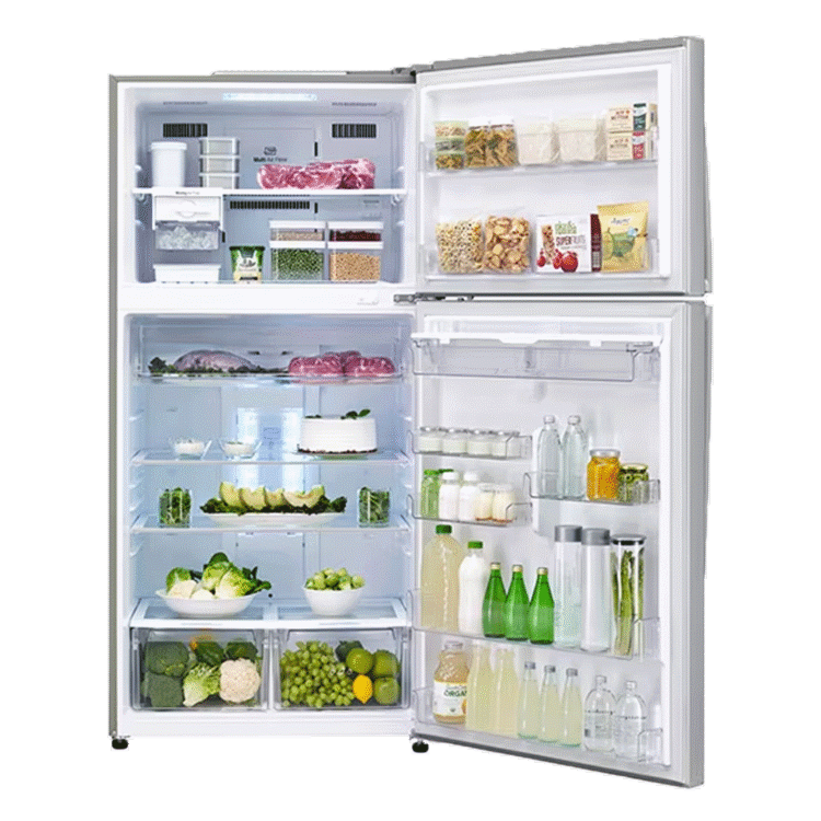 LG Top Mount Refrigerator with water dispenser, Inverter Compressor, Hygiene Fresh+™,Platinum Silver No Frost