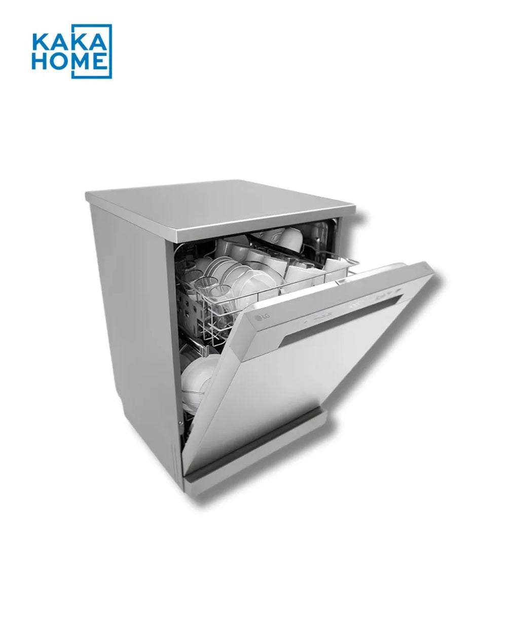 DFC612FV dishwasher upper tilted view with door open