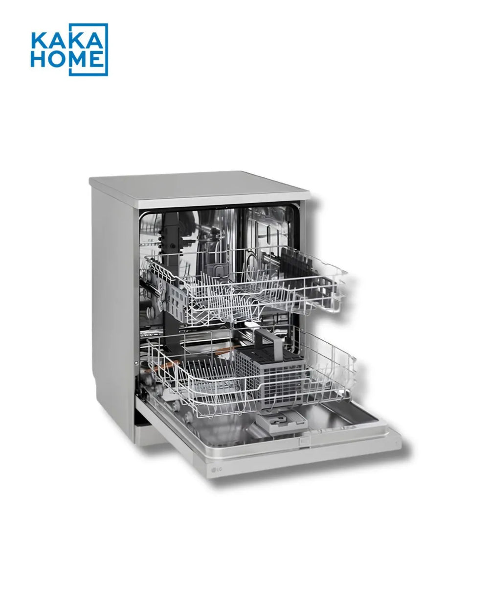 dishwasher tilted view with door open LG DFC612FV