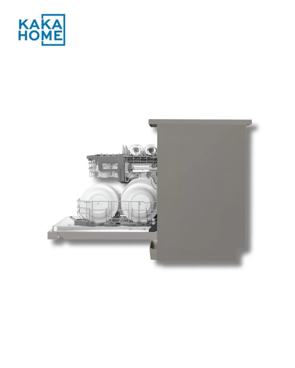 LG DFB512FP dishwasher side view with door open