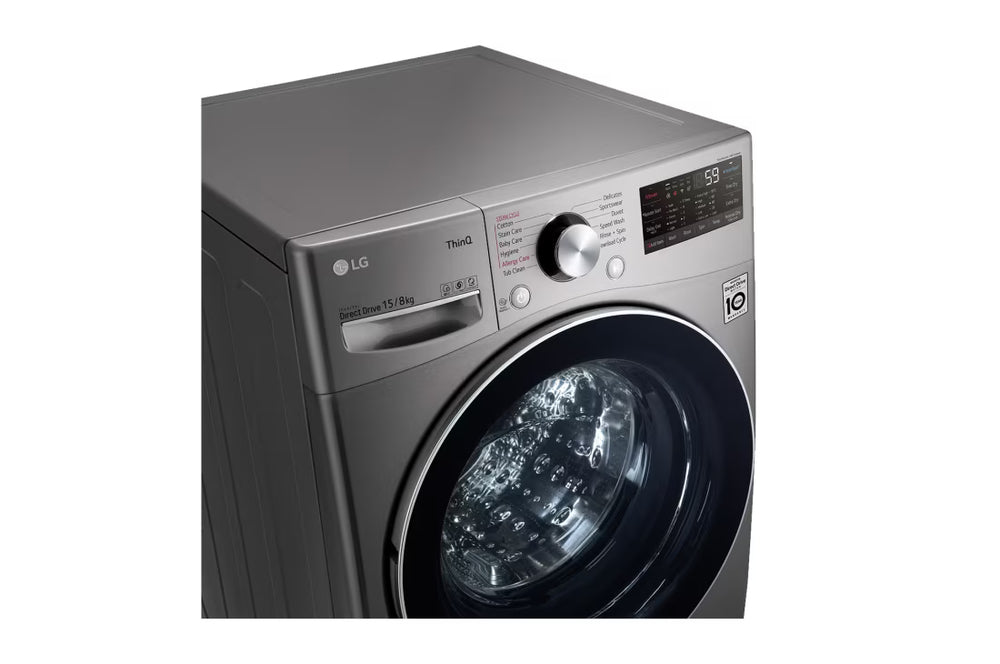 LG F0L9DGP2S 15KG Washer & 8KG Dryer AI Front Load Washing Machine