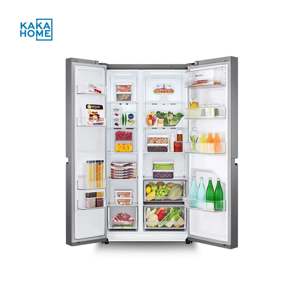 LG Gc-B257jlyl With Both Doors Fully Open Showing Interior