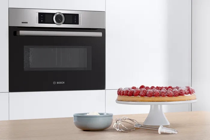Bosch Series 8 Built-in Compact Oven 45 Liters with Microwave Function 60x45cm Stainless Steel CMG656BS1M