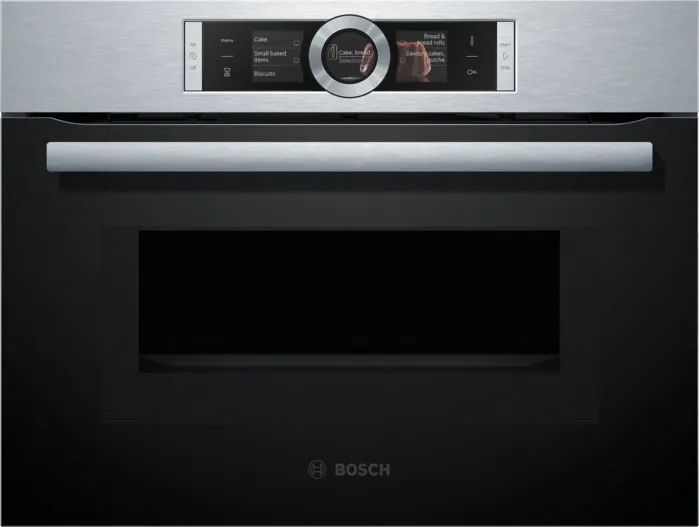 Bosch Series 8 Built-in Compact Oven 45 Liters with Microwave Function 60x45cm Stainless Steel CMG656BS1M