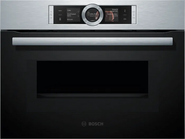 Bosch Series 8 Built-in Compact Oven 45 Liters with Microwave Function 60x45cm Stainless Steel CMG656BS1M