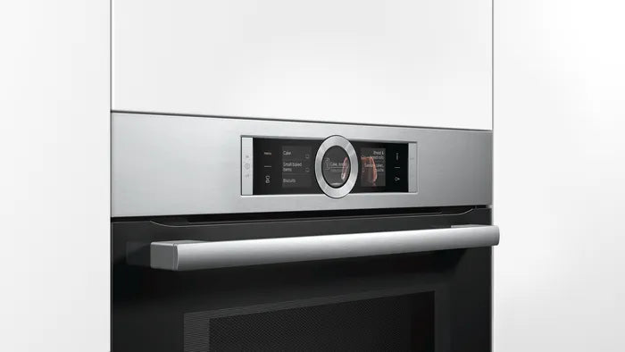 Bosch Series 8 Built-in Compact Oven 45 Liters with Microwave Function 60x45cm Stainless Steel CMG656BS1M