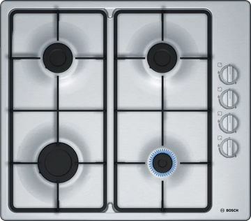 Bosch Series 2 60 cm 4-Burner Built-In Gas Hob Stainless Steel PBP6C5B60M