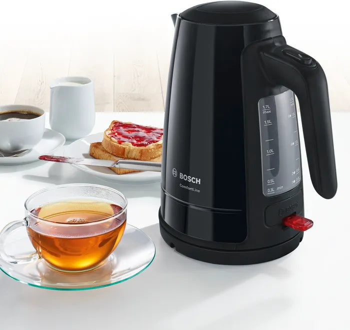 Bosch 1.7 liter Kettle Triple Safety Feature Black TWK6A033GB