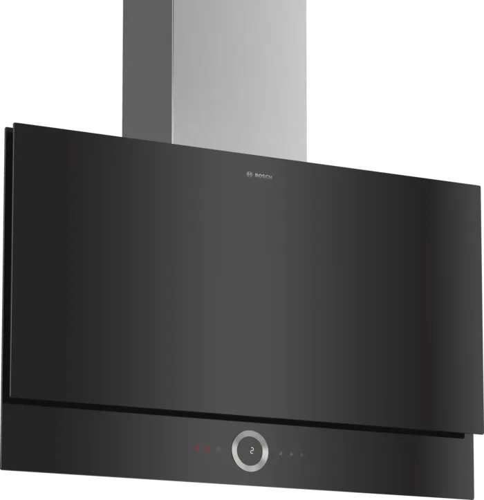 Bosch Series 8 Wall-Mounted Cooker Hood 90 cm Glass/Black DWF97RU60