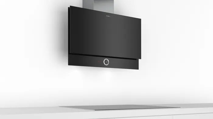 Bosch Series 8 Wall-Mounted Cooker Hood 90 cm Glass/Black DWF97RU60