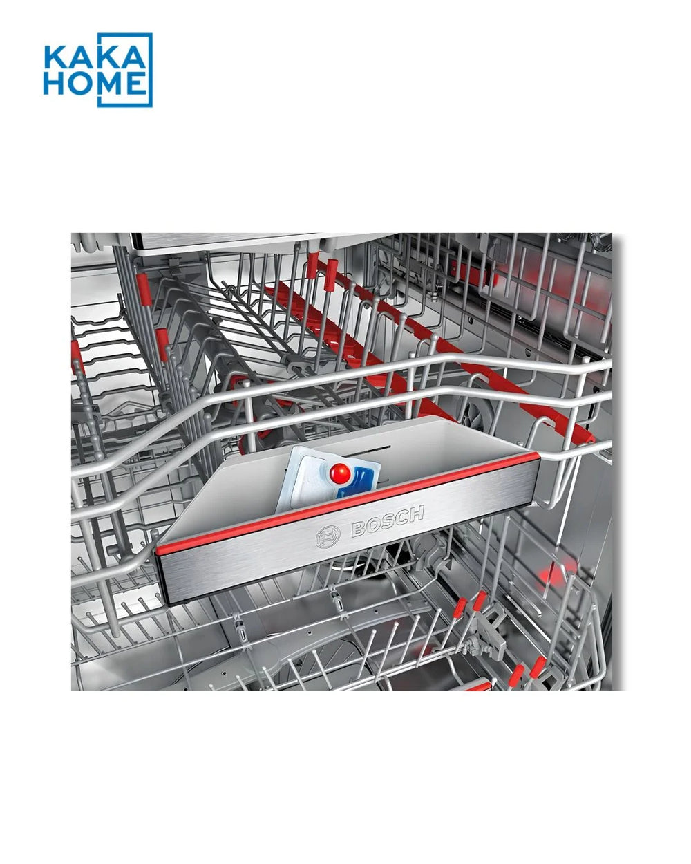Bosch SMS4HMW26M dishwasher interior rack view