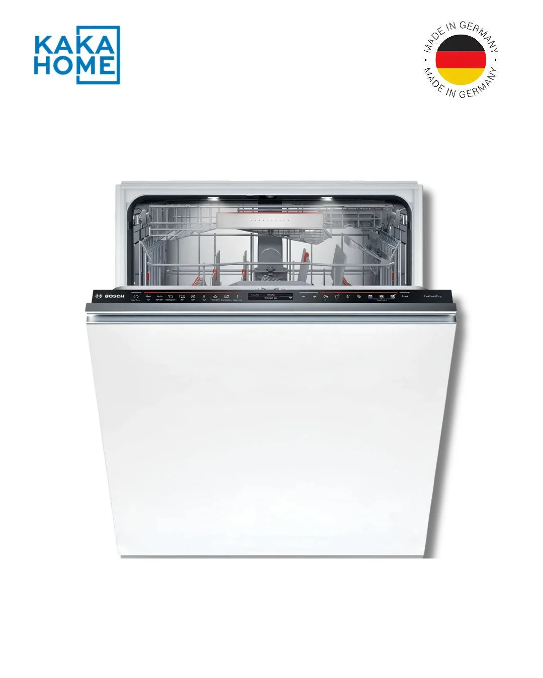 SMV8ZDX86M built-in dishwasher front view with door slightly open