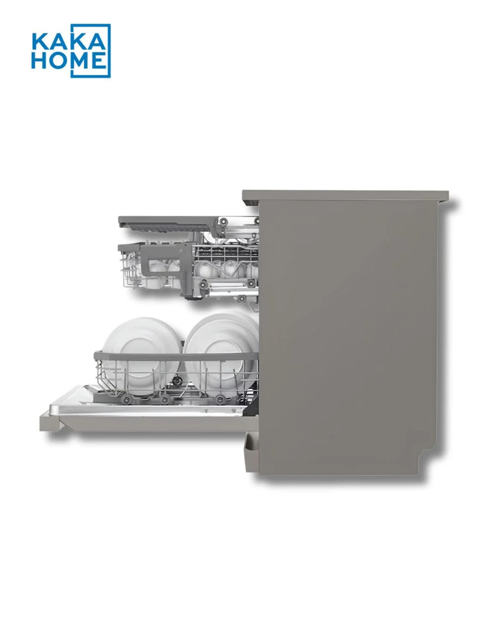 LG DFB425FP dishwasher side view with door open